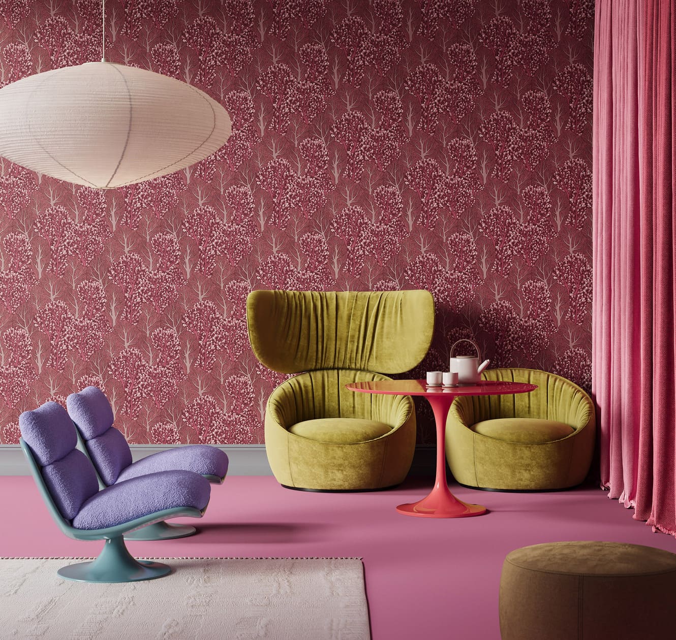 Обои Luna Круиз Подводный лес CRZ5 020 10,05×1 фото в интерьере